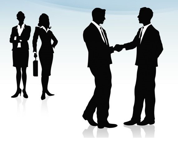 A group of professionals engaging in a business meeting. Professional-Shaking-hand-While-Meeting